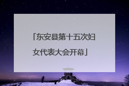 东安县第十五次妇女代表大会开幕